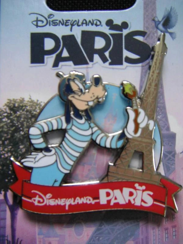 Pins Disney Disneyland Paris : dingo + tour eiffel en 3D